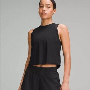 NWT Lululemon Sculpt Cropped Tank Top, Black, Size 6